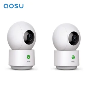 Renewed 2/3/4 pcs AOSU 3MP 5G/2.4GHz Baby Monitor Security Camera Indoor 6X Zoom 2-Way Audio Surveillance CCTV Cam Work with Alex