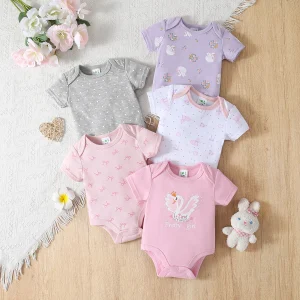 5pcs Baby Girl Romper Set