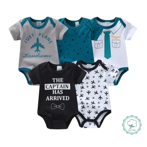 5pcs Baby Boy Short Sleeve Triangle